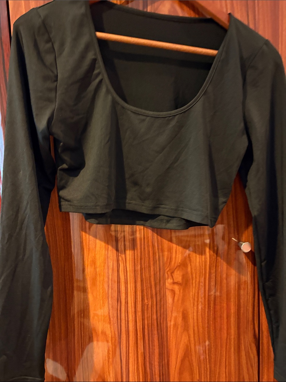 Black Long-Sleeve Crop Top new never used